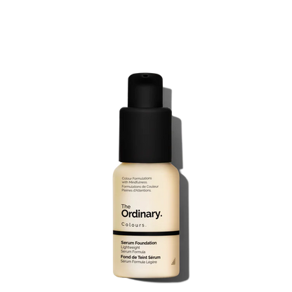 The Ordinary Serum Foundation bottle lightweight natural finish makeup