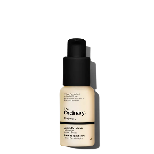 The Ordinary Serum Foundation bottle lightweight natural finish makeup